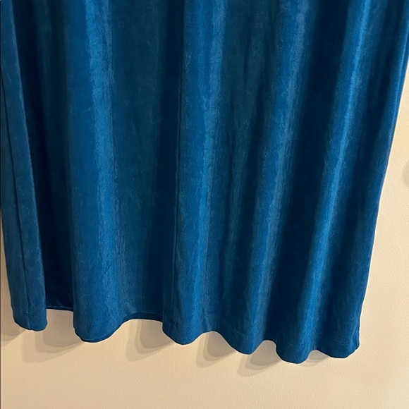 Chicos Teal V-Neck Short Sleeve Midi Dress Size L - Picture 4 of 6